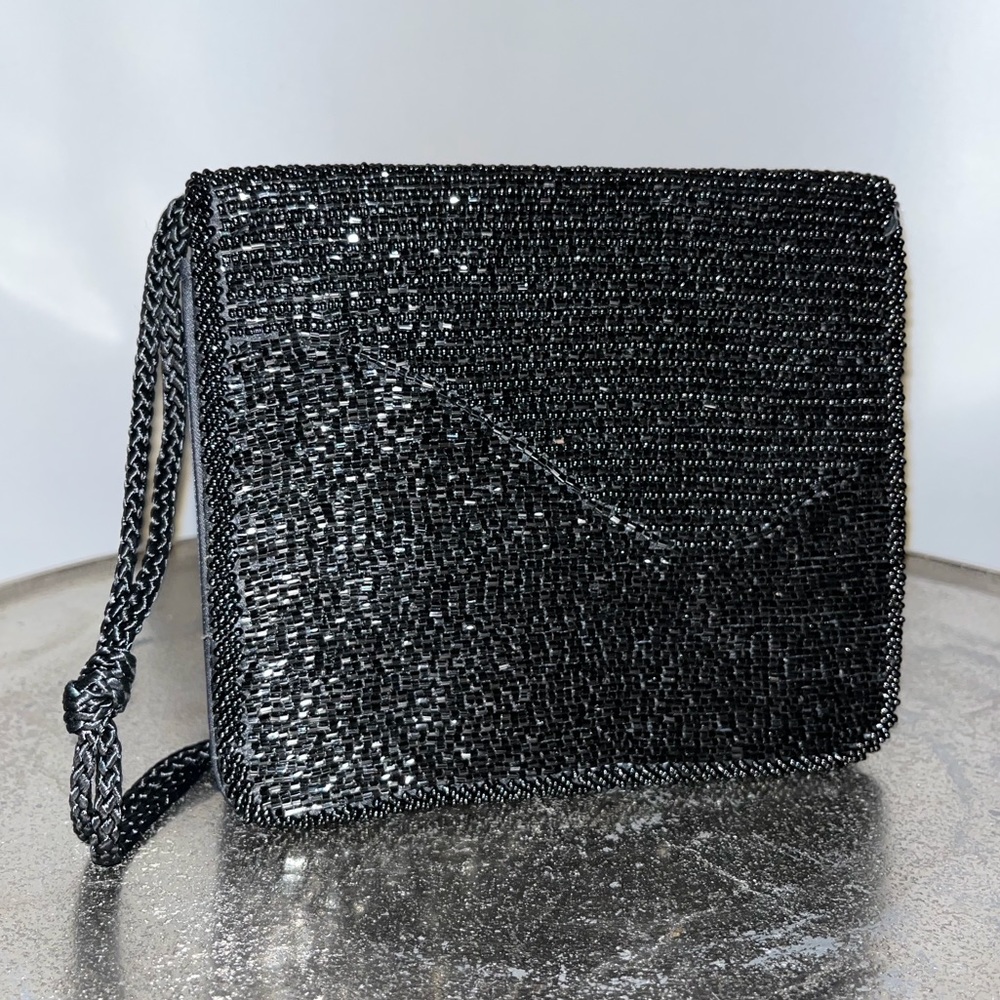 Vintage Diane Von Furstenberg Beaded Crossbody Evening Clutch Purse - Picture 16 of 16